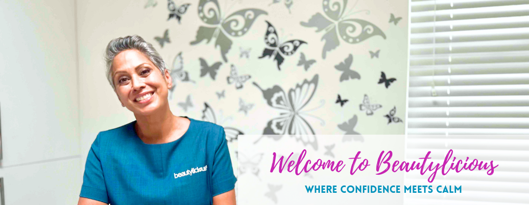 sharron key sitting in beautylicious horsham salon